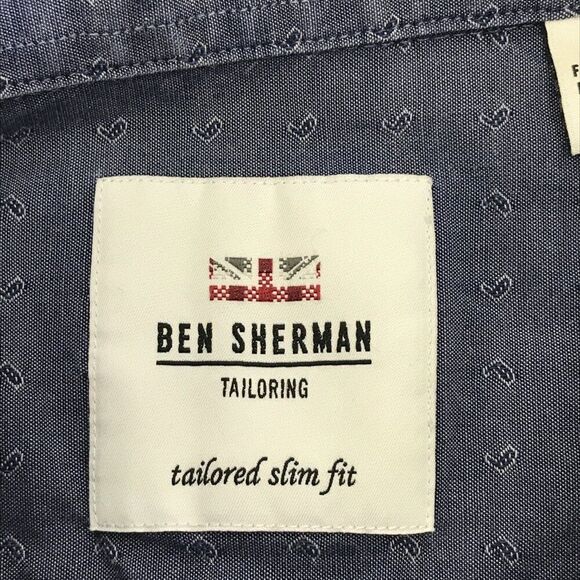 Ben Sherman Tailored Slim Fit Long Sleeve Dress Shirt Men's Size 16.5 / 34-35 - Picture 10 of 13